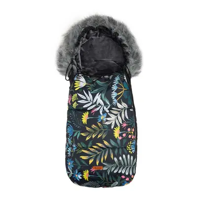 Sensillo Fusak do kočárku OLAF 100 x 45 cm Listy Černý