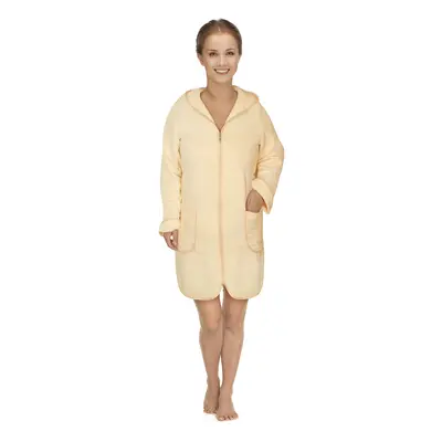 Bellatex Župan FROTÉ NA ZIP 4847/016 béžový, bavlněné froté, dámský, velikost M