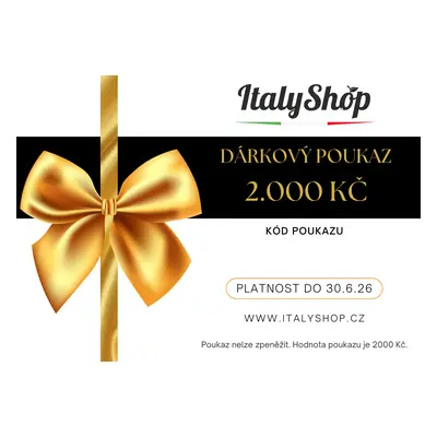 ItalyShop Dárkový poukaz 2000 Kč (elektronicky)
