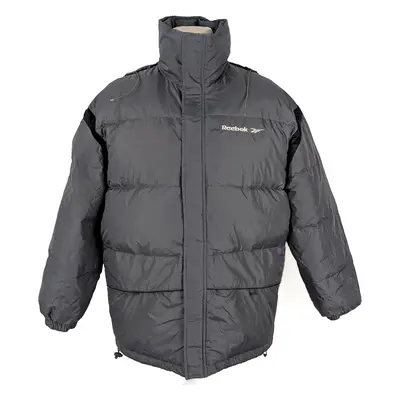 Péřová pánská šedá zimní prošívaná bunda Reebok XL