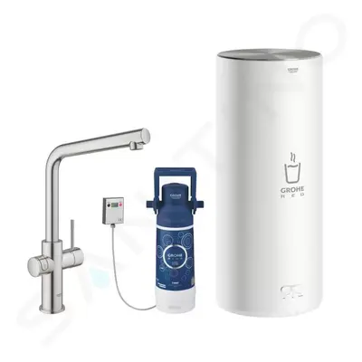 Grohe 30325DC1 - Dřezová baterie Duo s ohřevem vody a filtrací, zásobník L, supersteel