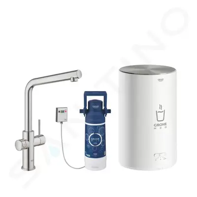 Grohe 30327DC1 - Dřezová baterie Duo s ohřevem vody a filtrací, zásobník M, supersteel