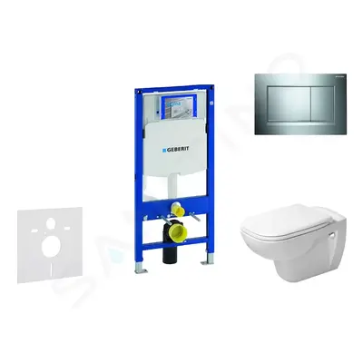 Geberit 111.300.00.5 NH6 - Modul pro závěsné WC s tlačítkem Sigma30, lesklý chrom/chrom mat + Du