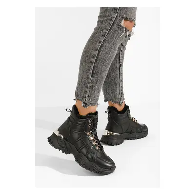 Černé zimní tenisky dámské Vincia