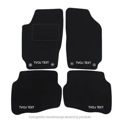 Velurové autokoberce Opel Signum 2003-2009, Text na spodek, všechny 4, Bílá, Copperplate