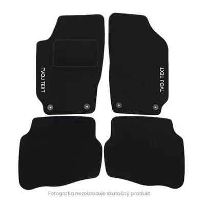 Velurové autokoberce Opel Signum 2003-2009, Text na bok, přední, Bílá, LuedickitalD