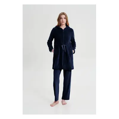 Vamp - Dámský župan na zip 19211 - Vamp blue irida M