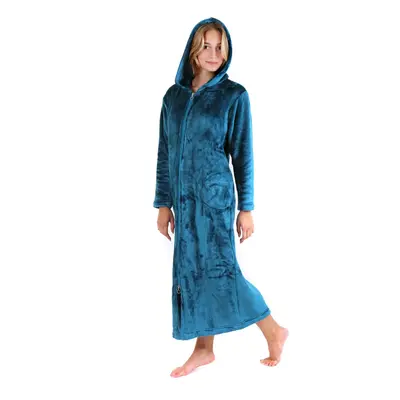 Dámský župan Siena s kapucí na zip 3656 petrolejová - Vestis XXL