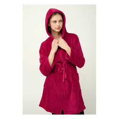 Vamp - Dámský župan na zip 19211 - Vamp fuchsia berry XXL
