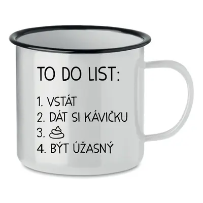 TO DO LIST:  BÝT ÚŽASNÝ - bílý plecháček 350 ml