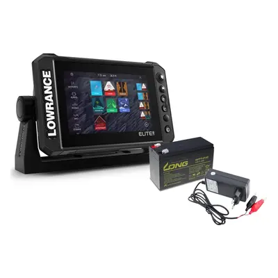 Lowrance Echolot Elite FS se sondou Activeimaging 3v1 + baterie + nabíječka ZDARMA,Lowrance Echo