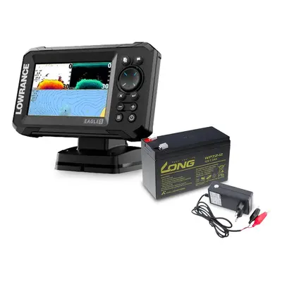 Lowrance Echolot Eagle se sondou 83/200 HDI + baterie + nabíječka ZDARMA,Lowrance Echolot Eagle 