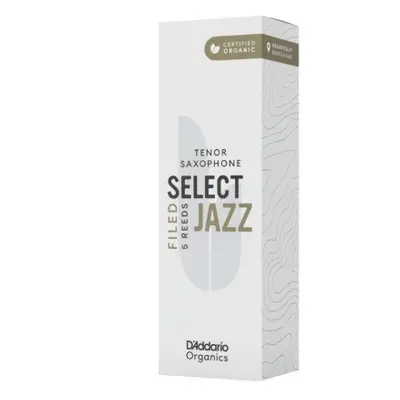 D'Addario ORSF05TSX4S Organic Select Jazz Filed Tenor Saxophone Reeds 4 Soft - 5 Pack