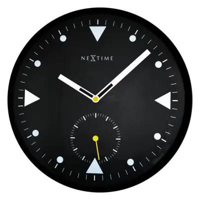 Designové nástěnné hodiny 3049 Nextime Serious black 32cm