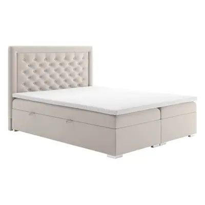 Boxspring postel Venering 160x200, krémová