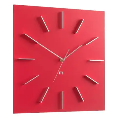 Designové nástěnné hodiny Future Time FT1010RD Square red 40cm