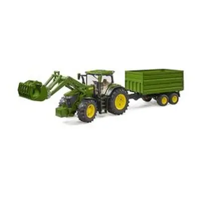 Bruder 3155 John Deere 7R 350 s čelním nakladačem a přívěsem