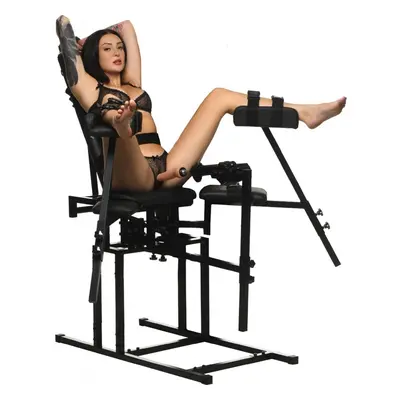 Master Series Leg Spreader Obedience Chair with Sex Machine