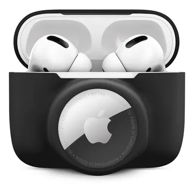 iWant AirPods Pro silikonové pouzdro s Airtag kapsou černé