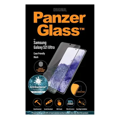 PanzerGlass Premium Antibacterial Samsung Galaxy S21 Ultra (FingerPrint ready) černé