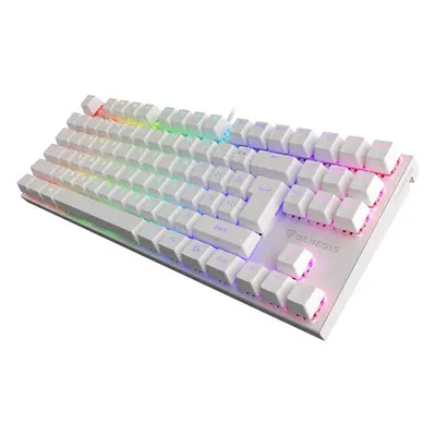 Genesis THOR 303 TKL RGB herní klávesnice bílá US Silent switch NKG-2063