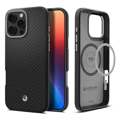 Spigen Enzo Aramid kryt iPhone 16 Pro Max black natural