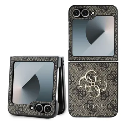 Guess PU 4G Metal Logo kryt Samsung Galaxy Z Flip 6 růžový