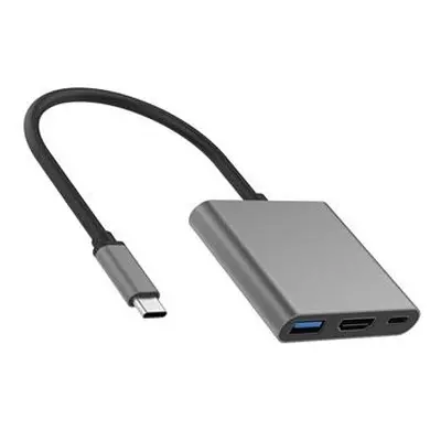 PremiumCord Adaptér USB-C na HDMI + USB3.0 + PD, rozlišení 4K a FULL HD 1080p