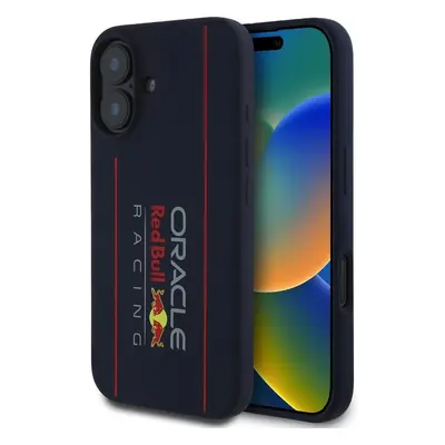 Oracle Red Bull Racing Silicone Vertical Logo MagSafe kryt iPhone 16 modrý