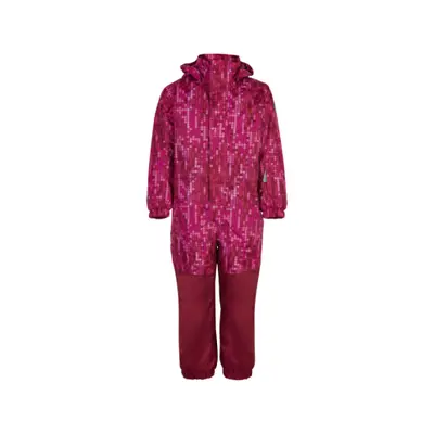 Dívčí zimní overal COLOR KIDS Coverall AOP, AF 10.000-Beet Red