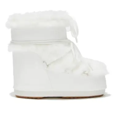 Dámské nízké zimní boty MOON BOOT MB ICON LOW FAUX FUR-A002 OPTICAL WHITE