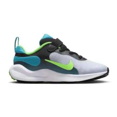 Chlapčenská športová obuv (tréningová) NIKE Revolution 7 black grey aquamarine green strike