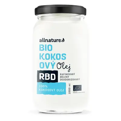 Allnature RBD Kokosový olej BIO - bez vůně 1000 ml