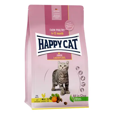 Happy Cat Young Junior venkovská drůbež 4× 1,3 kg