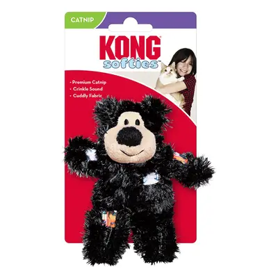 KONG Softies Patchwork hračka pro kočky, medvěd