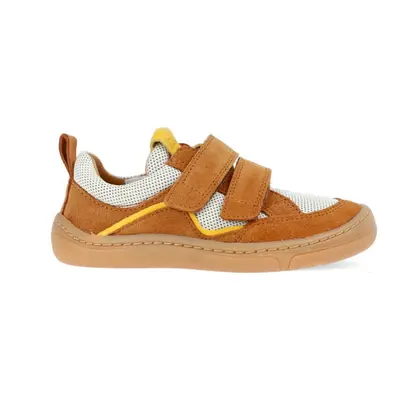 FRODDO TENISKY D-VELCRO Brown Dětské barefoot tenisky