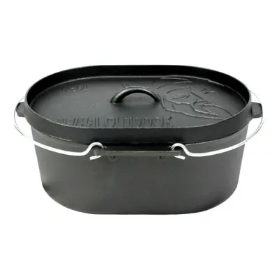 Litinový oválný hrnec Dutch oven Valhal Outdoor 9l