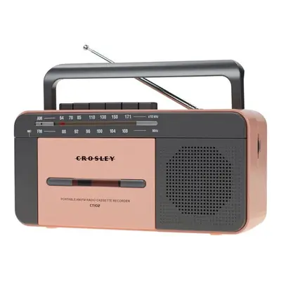 Crosley Cassette Player Rose Gold Retro rádio