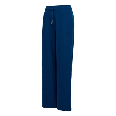 Tepláky woolrich cotton fleece wide leg pant sea breeze