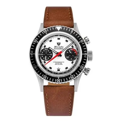 Nivada Grenchen Chronomaster Paul Newman - Inter. Bezel - Manual - Brown Leather