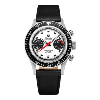 Nivada Grenchen Chronomaster Paul Newman - Inter. Bezel - Manual - Black Leather