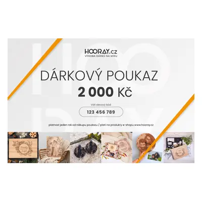 HOORAY.cz Dárkový poukaz 2000 Kč