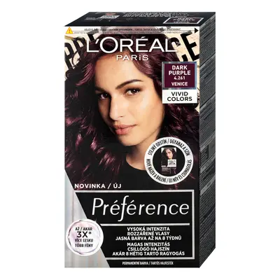 Permanentní barva na vlasy Loréal Préférence 4.261 Dark Purple - tmavě fialová - L’Oréal Paris +