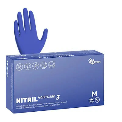 Nitrilové rukavice s hydratací Espeon Nitril Moistcare - ks, tmavě modré