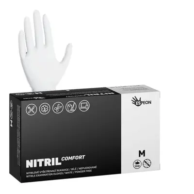 Nitrilové rukavice Espeon Nitril Comfort - ks, bílé