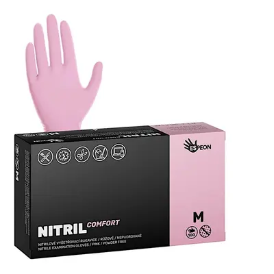 Nitrilové rukavice Espeon Nitril Comfort - ks, růžové