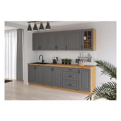 Kuchyňská linka Stilo dustgrey/artisan 260 bez pracovní desky