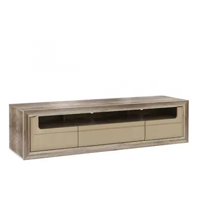 Tv Stolek Tiziano 3s Tzt13 Starožitný Dub / Béžový Lesk