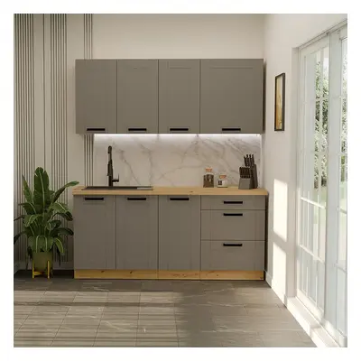 Kuchyňská linka Luna Dustgrey/artisan 180 cm bez pracovní desky