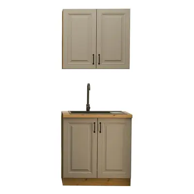 Kuchyňská linka Stilo claygrey/artisan 80cm bez pracovní desky